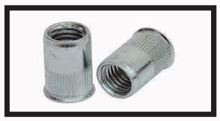 Insert Nuts Round Body Reduced Head – Low Profile Well Nuts for Thin Panel Sealing – Neoprene Rubber Expansion Sleeve, Steel Nut, M5-M8 Threads, Water Tight Vibration Proof for Electronics and Machinery